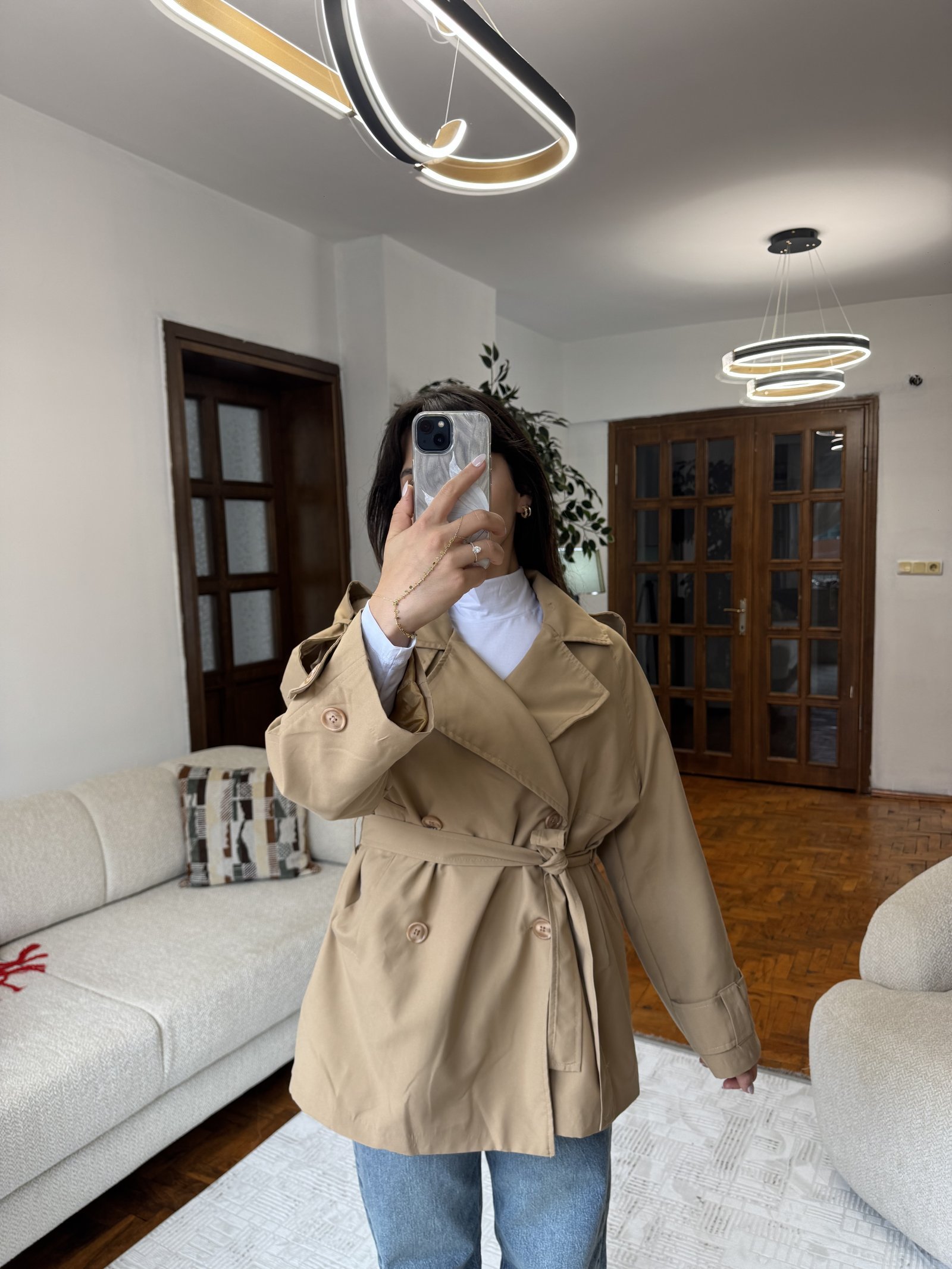 Apolet Detaylı Trenç KOT